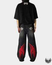 Load image into Gallery viewer, &quot;Skeleton Tribe Baggy Jeans&quot;
